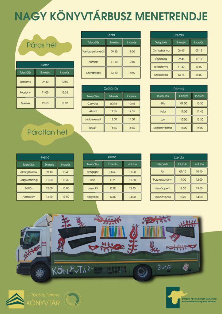 GREAT Library Bus Schedule